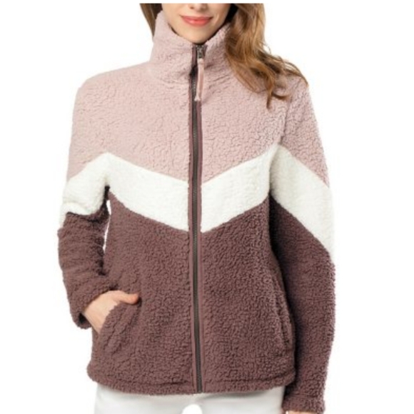 Member's Mark Full Zip Chevron Sherpa Jacket - Picture 1 of 4